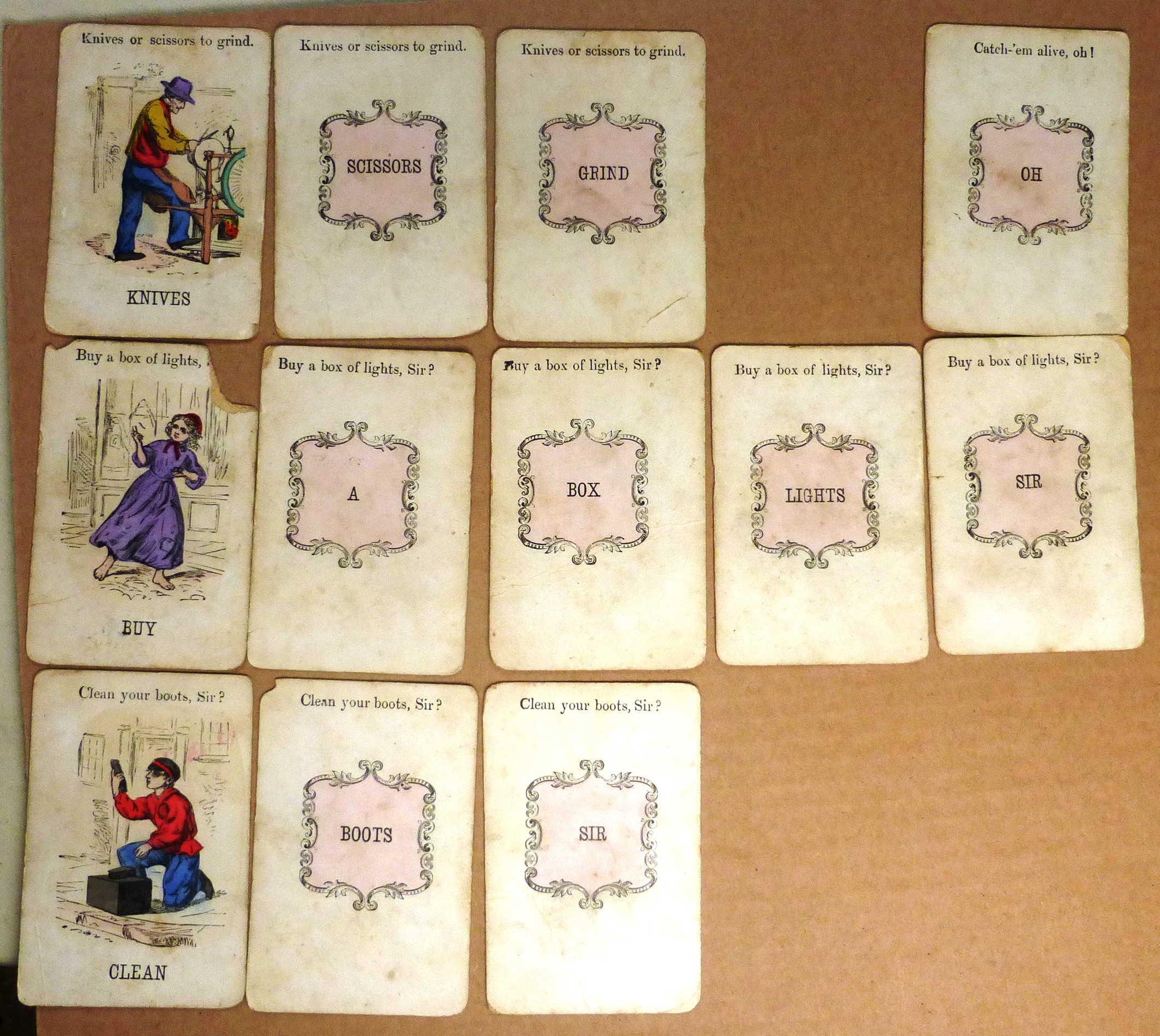 THE STREETS OF LONDON card game originally by George Williams in 1860s and by John Jaques from c1880.